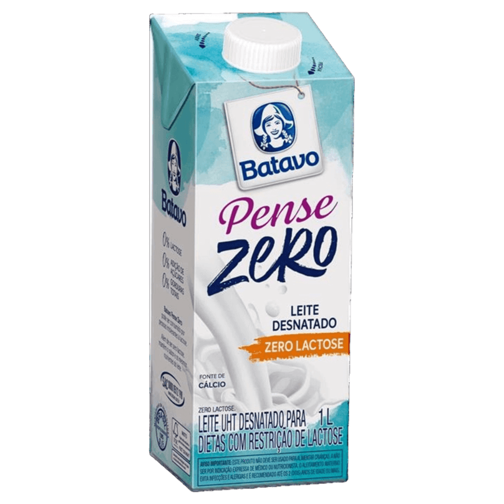 Leite Batavo Desnatado Pense Zero Lactose 1l